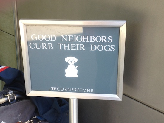 Funny Sign - Good Neighbors Curb Their Dogs