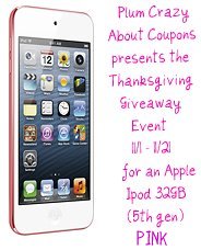 Plum crazy Pink Ipod Giveaway