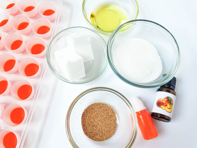 DIY Craft - Apricot Mango Peach Sugar Scrub Cubes